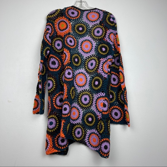 RARE Anthropologie MOTH Medallion Crochet Cardigan - Picture 6 of 6